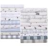 imageEddie Bauer  Twin Sheet Set Cotton Percale Bedding Set Crisp ampamp Cool Home Decor Dorm Room Essentials Animal Tracks White TwinDownstream Light GreyGrey