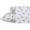 imageEddie Bauer  Twin Sheet Set Cotton Percale Bedding Set Crisp ampamp Cool Home Decor Dorm Room Essentials Animal Tracks White TwinExplore Lantern WhiteBlueGreen