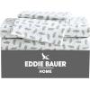 imageEddie Bauer  Twin Sheet Set Cotton Percale Bedding Set Crisp ampamp Cool Home Decor Dorm Room Essentials Animal Tracks White TwinLaurel Leaves Green