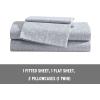 imageEddie Bauer  Twin Sheet Set Cotton Percale Bedding Set Crisp ampamp Cool Home Decor Dorm Room Essentials Animal Tracks White TwinLittle Blossom Grey