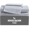 imageEddie Bauer  Twin Sheet Set Cotton Percale Bedding Set Crisp ampamp Cool Home Decor Dorm Room Essentials Animal Tracks White TwinLittle Blossom Grey