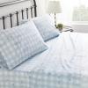 imageEddie Bauer  Twin Sheet Set Cotton Percale Bedding Set Crisp ampamp Cool Home Decor Dorm Room Essentials Animal Tracks White TwinMethow Plaid BlueWhite