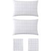 imageEddie Bauer  Twin Sheet Set Cotton Percale Bedding Set Crisp ampamp Cool Home Decor Dorm Room Essentials Animal Tracks White TwinNorthern Plaid WhiteGrey