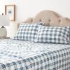 imageEddie Bauer  Twin Sheet Set Cotton Percale Bedding Set Crisp ampamp Cool Home Decor Dorm Room Essentials Animal Tracks White TwinPlaid NavyWhite