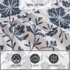 imageEddie Bauer  Twin Sheet Set Cotton Percale Bedding Set Crisp ampamp Cool Home Decor Dorm Room Essentials Animal Tracks White TwinWoodblock Floral Blue