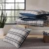 imageEddie Bauer Comforter Set Reversible Plaid Alt Down Bedding with Matching Shams Home Decor for Colder Months King Rugged NavyRugged Plaid Brown