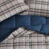 imageEddie Bauer Comforter Set Reversible Plaid Alt Down Bedding with Matching Shams Home Decor for Colder Months King Rugged NavyRugged Plaid Brown