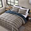 imageEddie Bauer Comforter Set Reversible Plaid Alt Down Bedding with Matching Shams Home Decor for Colder Months King Rugged NavyRugged Plaid Brown