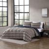 imageEddie Bauer Comforter Set Reversible Plaid Alt Down Bedding with Matching Shams Home Decor for Colder Months King Rugged NavyRugged Plaid Brown