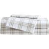 imageEddie Bauer  Queen Sheet Set Cotton Percale Bedding Set Super Soft and Bedding Set OekoTex Certified Basic Plaid Beige Queen