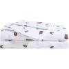 imageEddie Bauer  Twin Sheet Set Cotton Percale Bedding Set Crisp ampamp Cool Home Decor Dorm Room Essentials Animal Tracks White TwinBuddy Camping Allover White