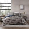 imageEddie Bauer Comforter Set Reversible Plaid Alt Down Bedding with Matching Shams Home Decor for Colder Months King Rugged NavyRugged Plaid Brown