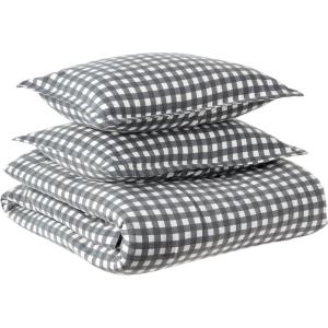 imageEddie Bauer  King Comforter Set Reversible Cotton Bedding with Matching Shams Home Decor for Colder Months Preston Grey KingQueen