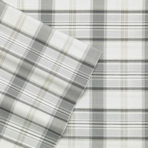 imageEddie Bauer  Twin Sheet Set Cotton Percale Bedding Set Crisp ampamp Cool Home Decor Dorm Room Essentials Animal Tracks White TwinChinook GreyIvoryDark Grey