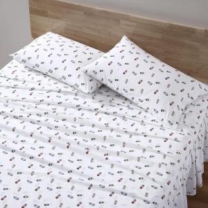 imageEddie Bauer  Twin Sheet Set Cotton Percale Bedding Set Crisp ampamp Cool Home Decor Dorm Room Essentials Animal Tracks White TwinExplore Lantern WhiteBlueGreen