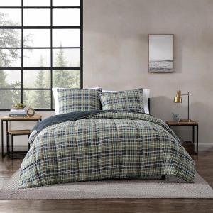 imageEddie Bauer Comforter Set Reversible Plaid Alt Down Bedding with Matching Shams Home Decor for Colder Months King Rugged NavyRugged Navy