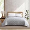 imageEddie Bauer  Queen Blanket Soft ampamp Cozy Bedding Quilted Home Decor Classic Solid Grey Queen