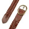 imageEddie Bauer Womens Casual Leather Belts with Durable Metal BuckleCenter Bar Woven  Tan