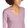 imageEddie Bauer Womens Favorite LongSleeve VNeck TShirtBurnt Orange