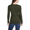 imageEddie Bauer Womens Favorite LongSleeve VNeck TShirtOlive Green
