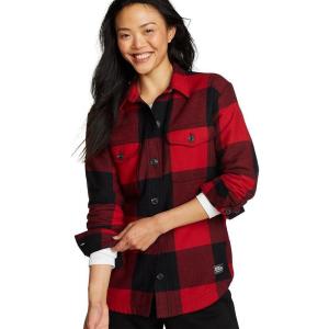 imageEddie Bauer Womens Campfire Bonding Flannel JacketCardinal