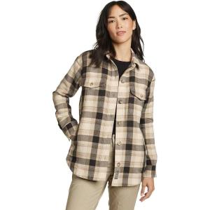 imageEddie Bauer Womens Campfire Bonding Flannel JacketLt Stone
