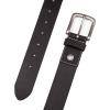 imageEddie Bauer Mens Casual Leather Belt with Metal BuckleBridle Leather  Black