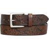 imageEddie Bauer Mens Casual Leather Belt with Metal BuckleDebossed Adventure  Brown
