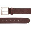 imageEddie Bauer Mens Casual Leather Belt with Metal BuckleDebossed Adventure  Brown