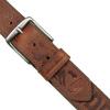 imageEddie Bauer Mens Casual Leather Belt with Metal BuckleDebossed Logo  Tan