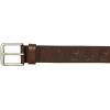 imageEddie Bauer Mens Casual Leather Belt with Metal BuckleEmbossed Sasquatch  Brown