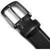 imageEddie Bauer Mens Casual Leather Belt with Metal BuckleFeather Edge  Black