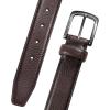 imageEddie Bauer Mens Casual Leather Belt with Metal BuckleFeather Edge  Brown