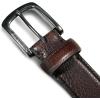 imageEddie Bauer Mens Casual Leather Belt with Metal BuckleFeather Edge  Brown
