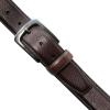 imageEddie Bauer Mens Casual Leather Belt with Metal BuckleFeather Edge  Brown