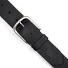 imageEddie Bauer Mens Casual Leather Belt with Metal BuckleHand Tacked  Black