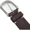 imageEddie Bauer Mens Casual Leather Belt with Metal BuckleHand Tacked  Brown