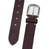 imageEddie Bauer Mens Casual Leather Belt with Metal BuckleHand Tacked  Brown