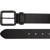 imageEddie Bauer Mens Casual Leather Belt with Metal BuckleMatte Leather  Black