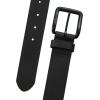 imageEddie Bauer Mens Casual Leather Belt with Metal BuckleMatte Leather  Black