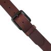 imageEddie Bauer Mens Casual Leather Belt with Metal BuckleMatte Leather  Brown