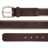 imageEddie Bauer Mens Casual Leather Belt with Metal BuckleOutdoor Comfort  Brown