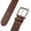 imageEddie Bauer Mens Casual Leather Belt with Metal BuckleReinforced Tab  Brown