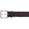 imageEddie Bauer Mens Casual Leather Belt with Metal BuckleRugged Leather  Brown