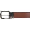 imageEddie Bauer Mens Casual Leather Belt with Metal BuckleSmooth Reversible  BrownTan