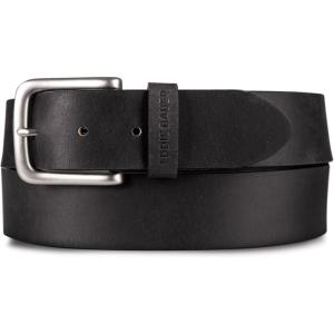 imageEddie Bauer Mens Casual Leather Belt with Metal BuckleBridle Leather  Black