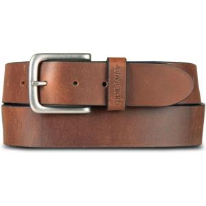 imageEddie Bauer Mens Casual Leather Belt with Metal BuckleBridle Leather  Tan