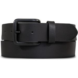 imageEddie Bauer Mens Casual Leather Belt with Metal BuckleMatte Leather  Black