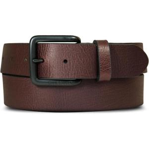 imageEddie Bauer Mens Casual Leather Belt with Metal BuckleMatte Leather  Brown