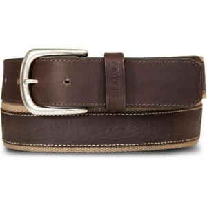 imageEddie Bauer Mens Casual Leather Belt with Metal BuckleOutdoor Comfort  Brown